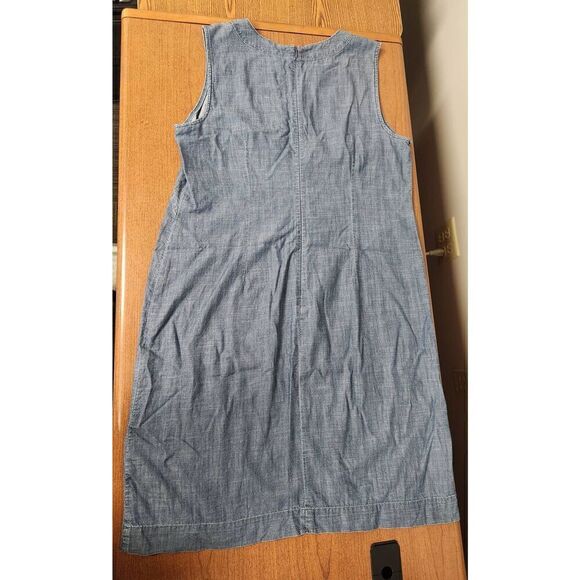 Talbots 12 SLUB DENIM SHIFT DRESS (P) - Picture 6 of 6